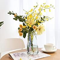 Los mejores  - Lewondr Florero de Flor Cristal- 8.7inch Florero Jarrone Vidrio Elegante Decorativo de Estilo Ins- Botella de Flor…
